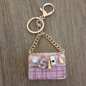 Urban Boutique Designer Inspired Pink Handbag Key Chain Bag Charm‎ NWT